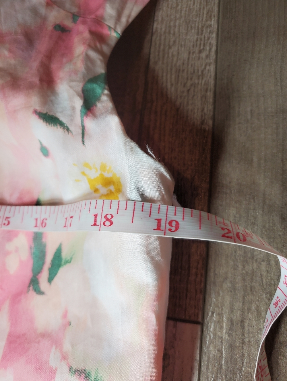 A New Day Size 10 Corset Woven Mini Dress A Line Pink & White Poplin Floral NWOT - Picture 11 of 16